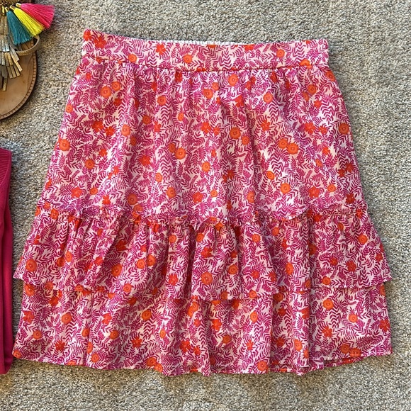 J. Crew Tiered Ruffle Mini Skirt - Picture 2 of 8